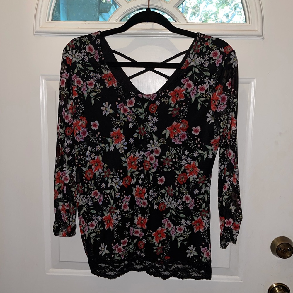 floral blouse